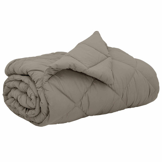 vidaXL Full Year Duvet Light Grey 220 x 260 cm Microfiber
