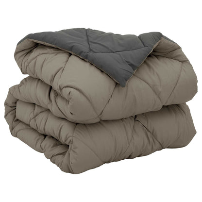 vidaXL Full Year Duvet Light Grey and Anthracite 140 x 200 cm