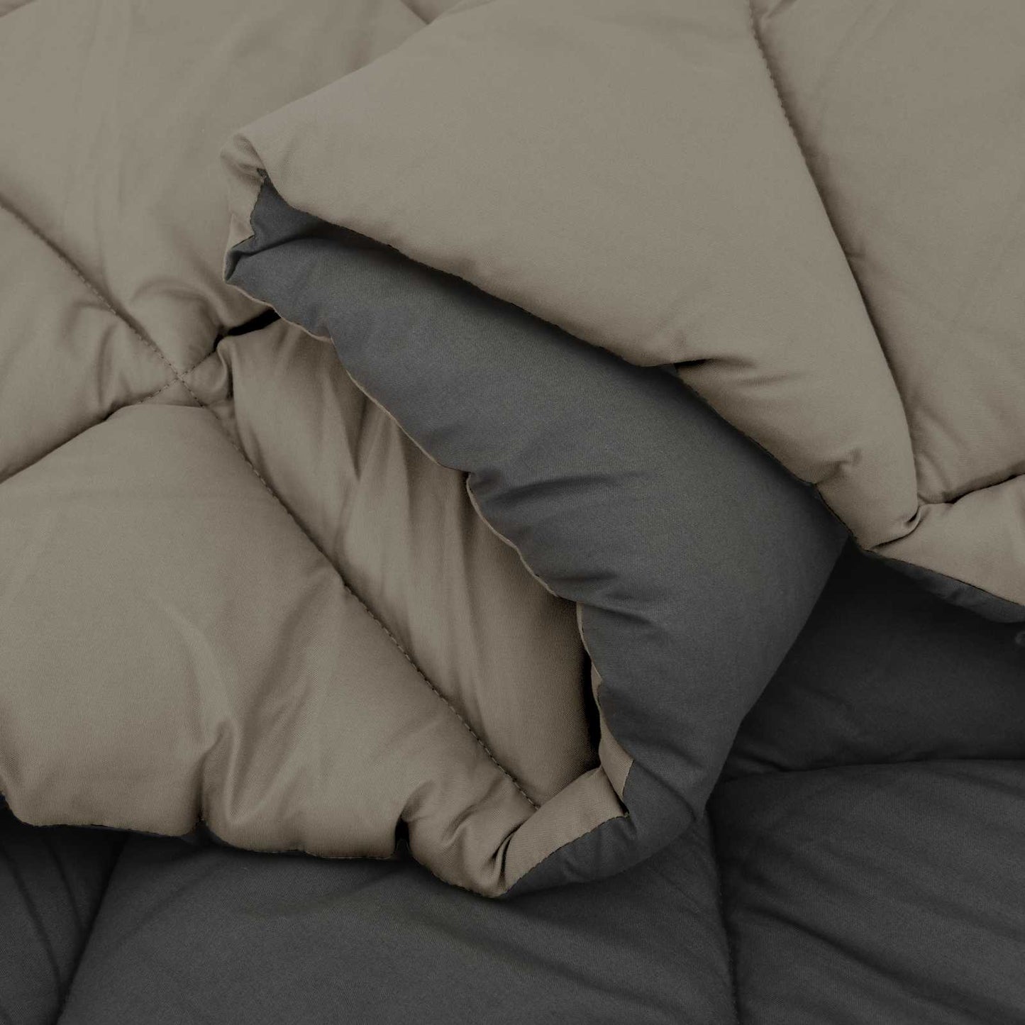 vidaXL Full Year Duvet Light Grey and Anthracite 240 x 260 cm