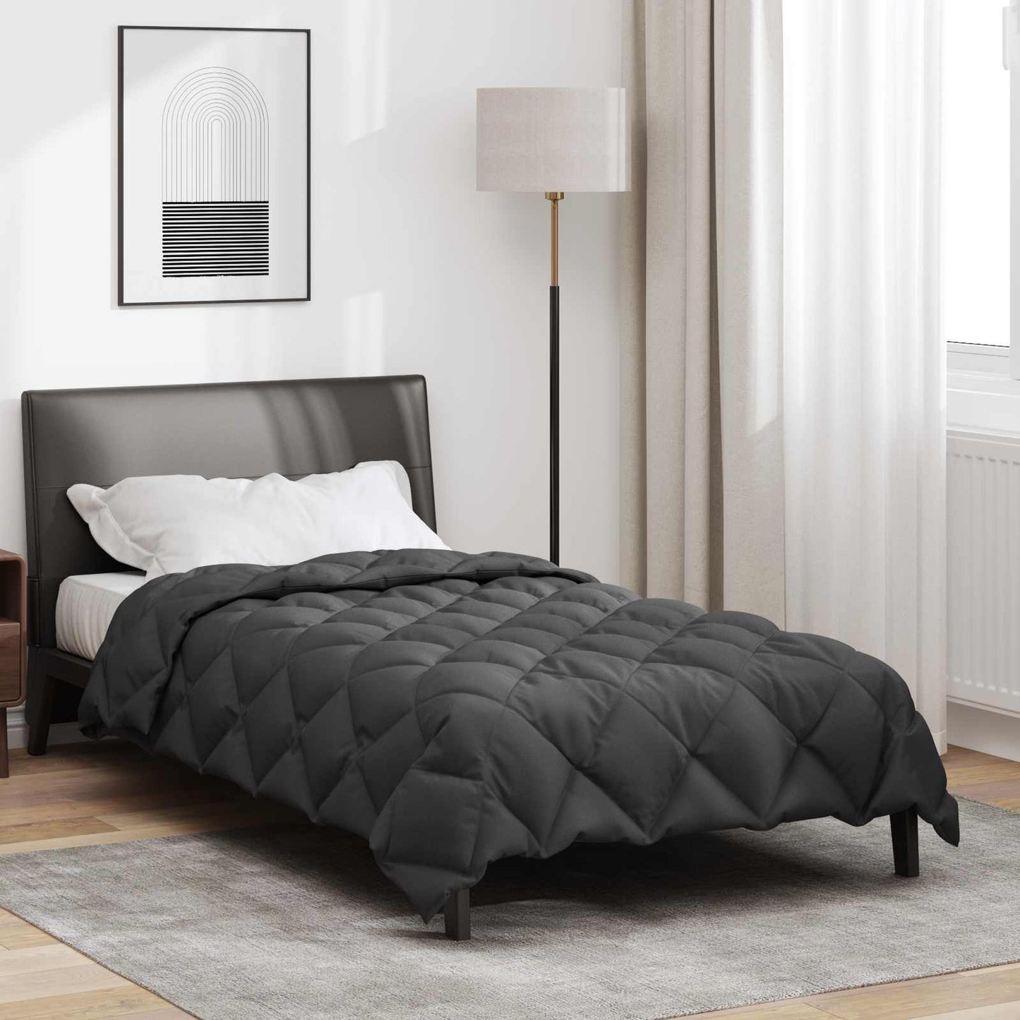vidaXL Winter Duvet Anthracite 135 x 200 cm Microfiber