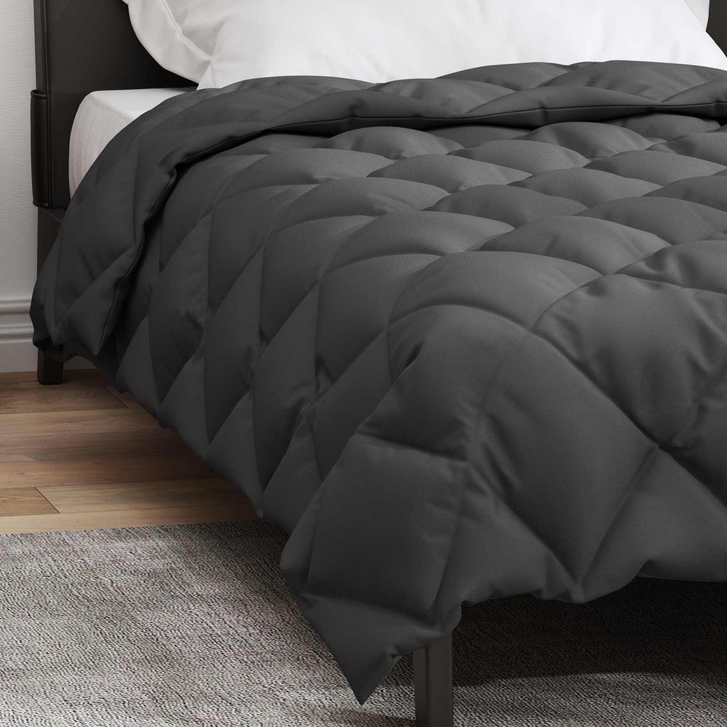 vidaXL Winter Duvet Anthracite 140 x 200 cm Microfiber