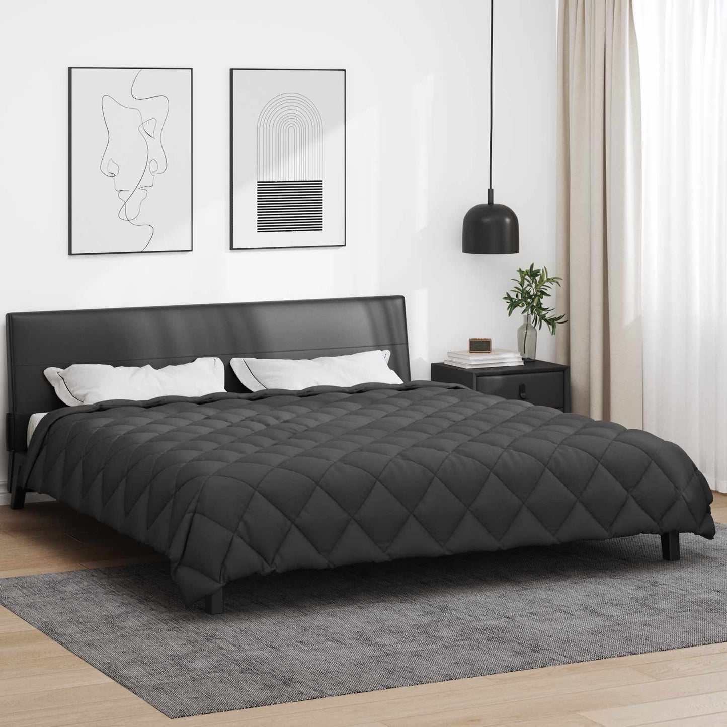 vidaXL Winter Duvet Anthracite 200 x 220 cm Microfiber