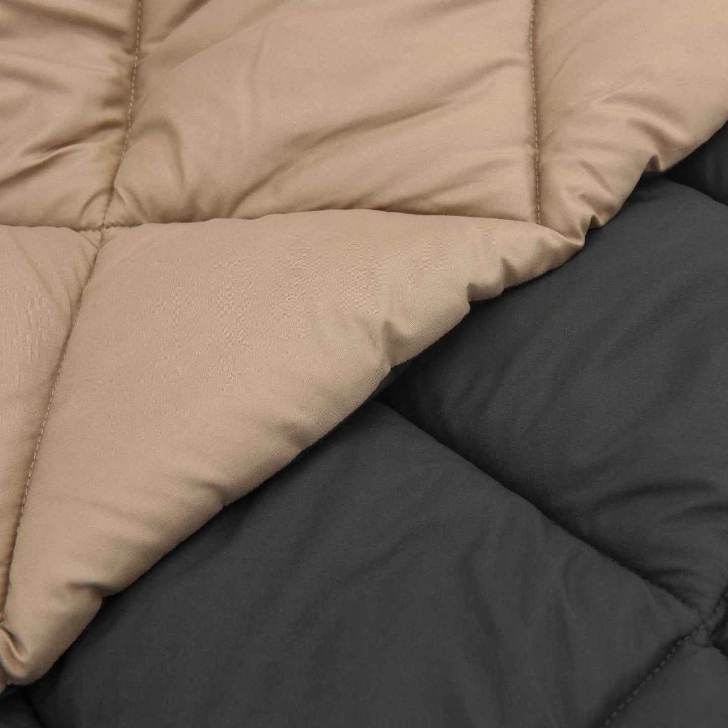 vidaXL Winter Duvet Anthracite and Taupe 140 x 200 cm Microfiber