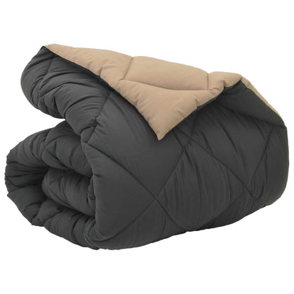 vidaXL Winter Duvet Anthracite and Taupe 140 x 200 cm Microfiber