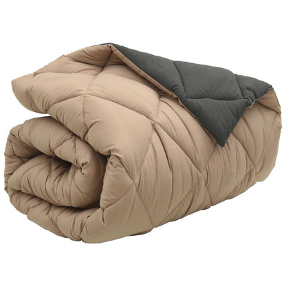 vidaXL Winter Duvet Anthracite and Taupe 140 x 200 cm Microfiber