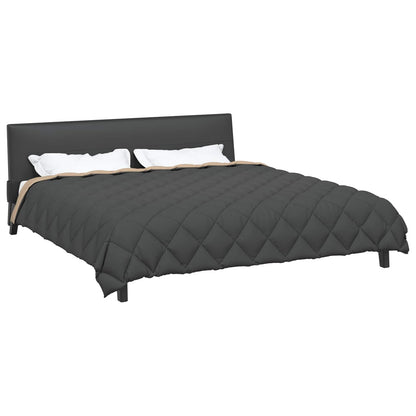 vidaXL Winter Duvet Anthracite and Taupe 200 x 200 cm Microfiber