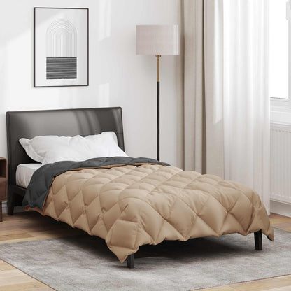vidaXL Winter Duvet Anthracite and Taupe 155 x 220 cm Microfiber