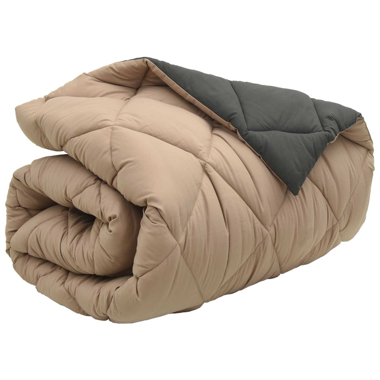 vidaXL Winter Duvet Anthracite and Taupe 155 x 220 cm Microfiber