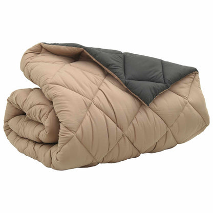 vidaXL Winter Duvet Anthracite and Taupe 220 x 260 cm Microfiber
