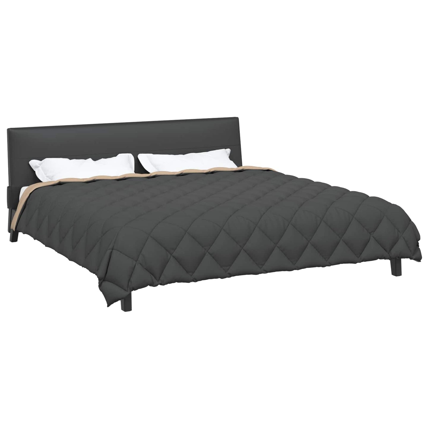 vidaXL Winter Duvet Anthracite and Taupe 220 x 260 cm Microfiber