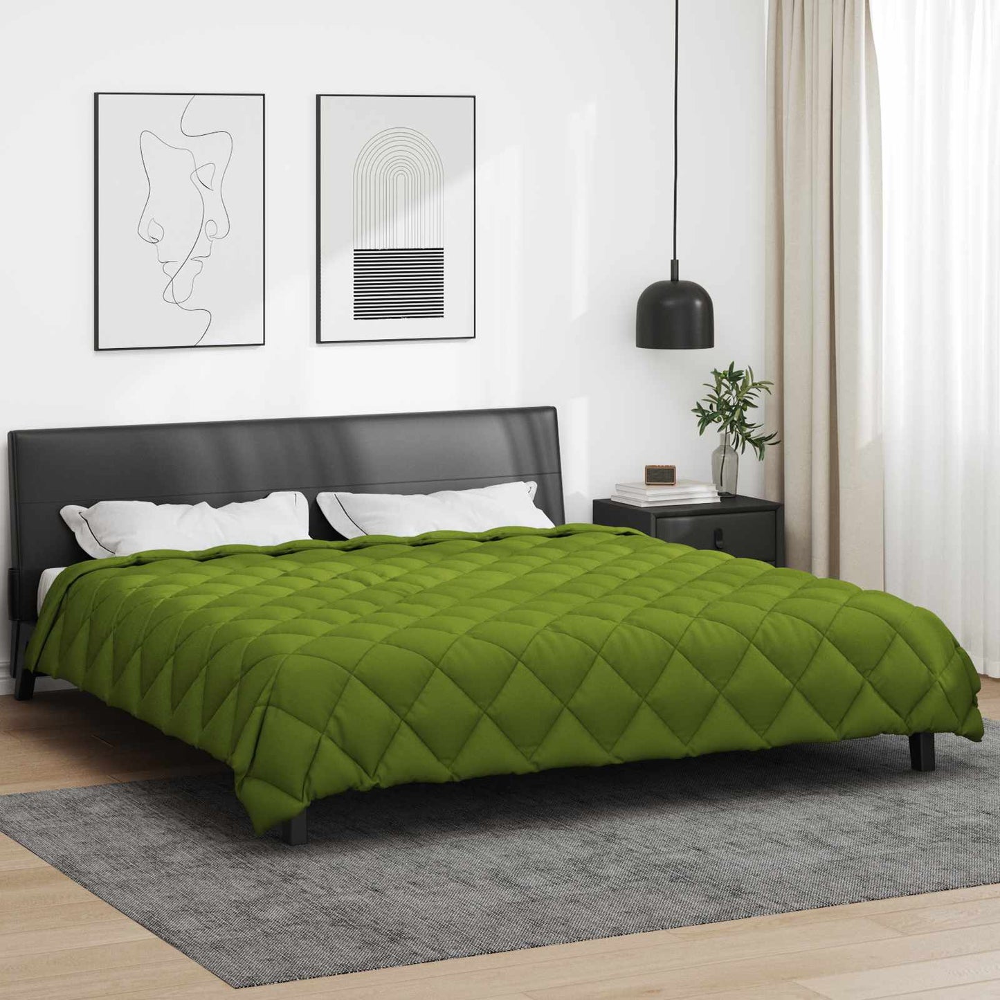 vidaXL Winter Duvet Green 200 x 200 cm Microfiber