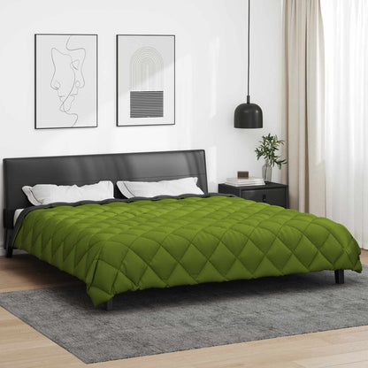 vidaXL Winter Duvet Green and Anthracite 200 x 220 cm Microfiber