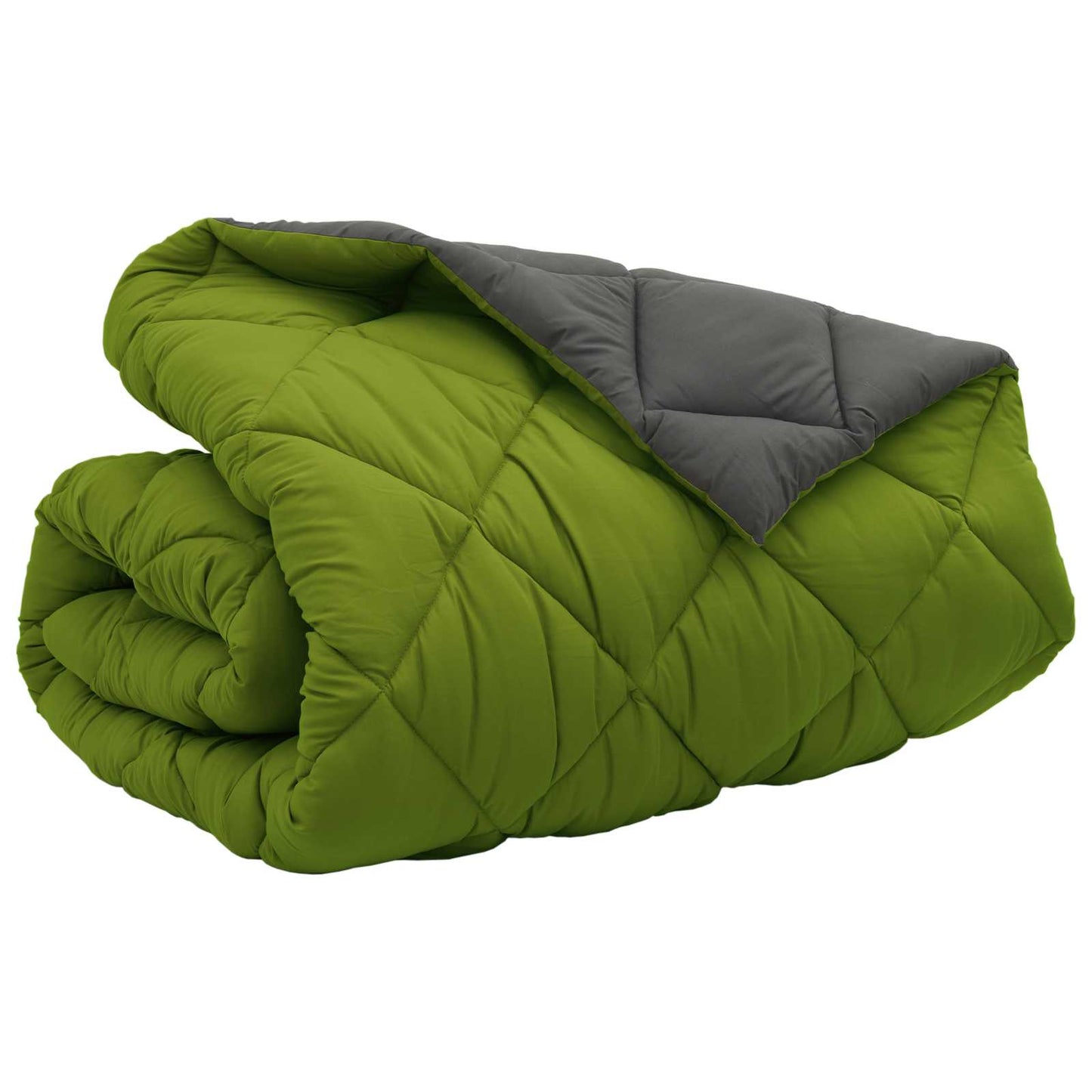 vidaXL Winter Duvet Green and Anthracite 200 x 220 cm Microfiber