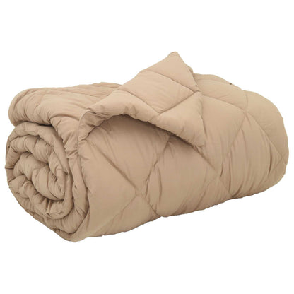 vidaXL Winter Duvet Taupe 140 x 220 cm Microfiber