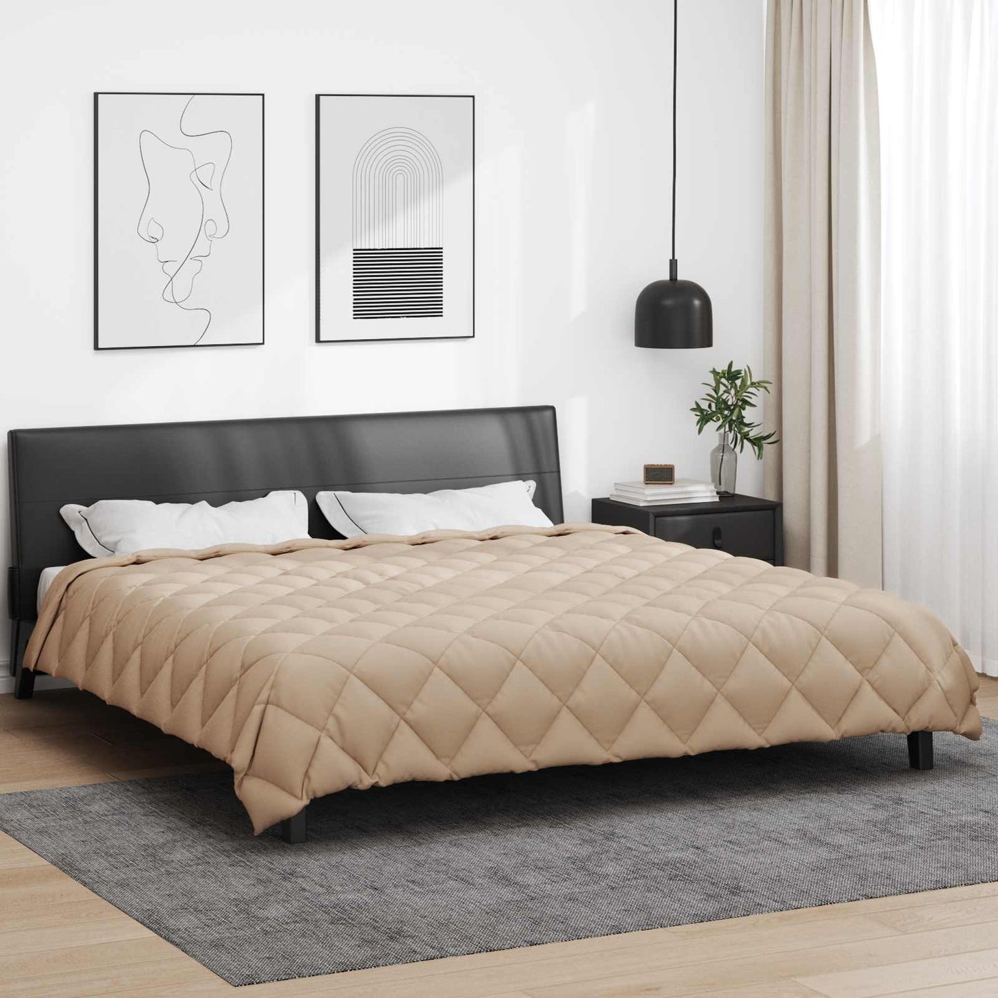 vidaXL Winter Duvet Taupe 240 x 260 cm Microfiber