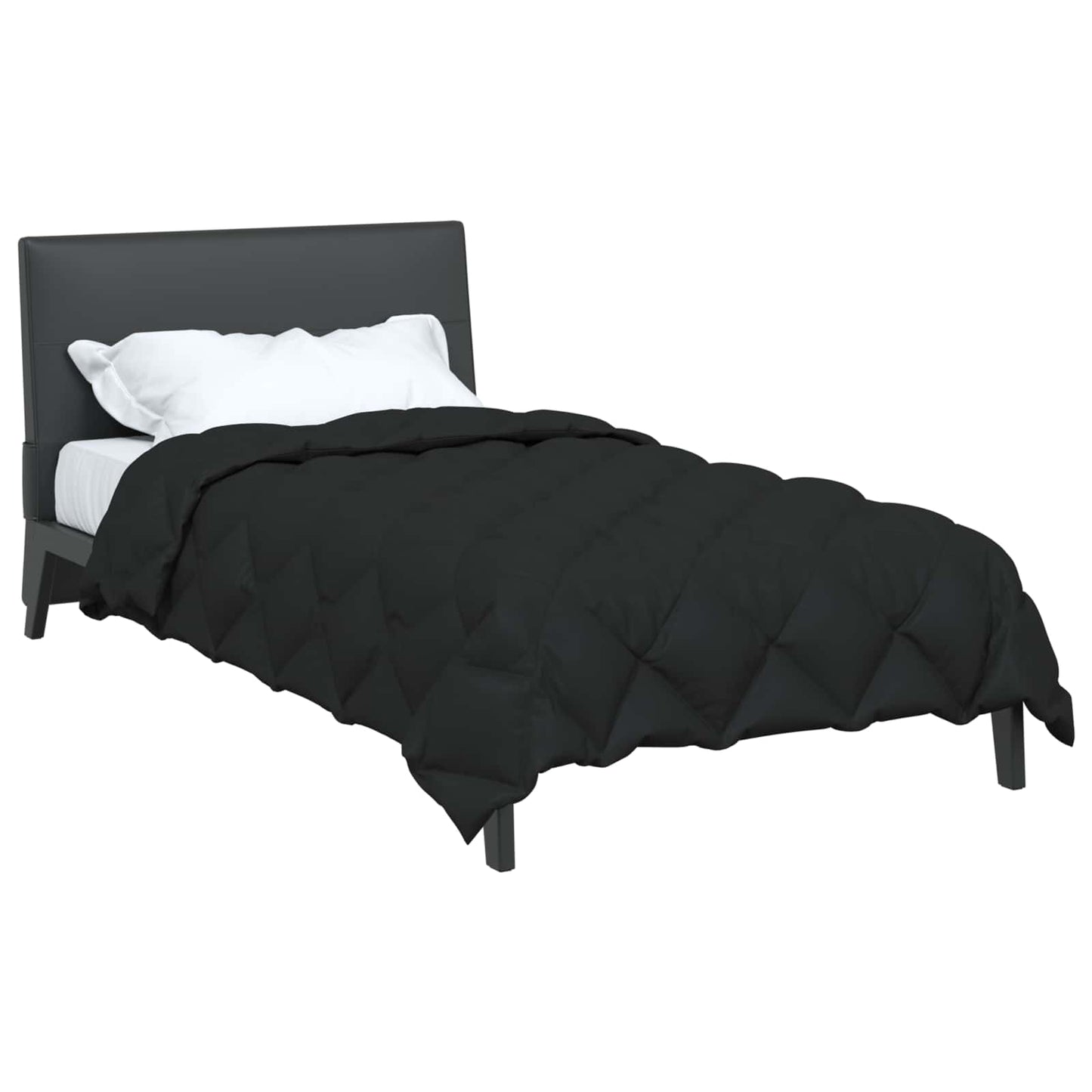 vidaXL Winter Duvet Black 135 x 220 cm Microfiber