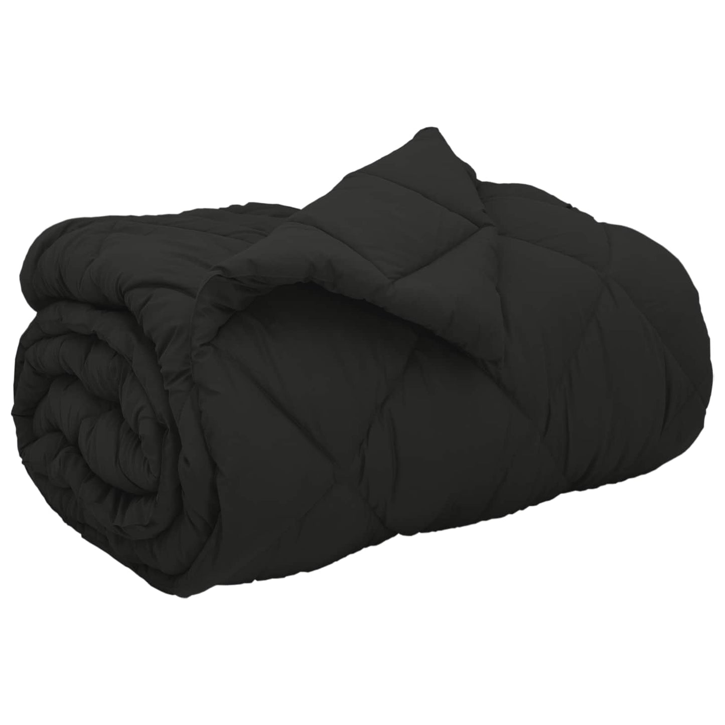 vidaXL Winter Duvet Black 140 x 220 cm Microfiber
