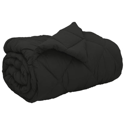 vidaXL Winter Duvet Black 140 x 220 cm Microfiber