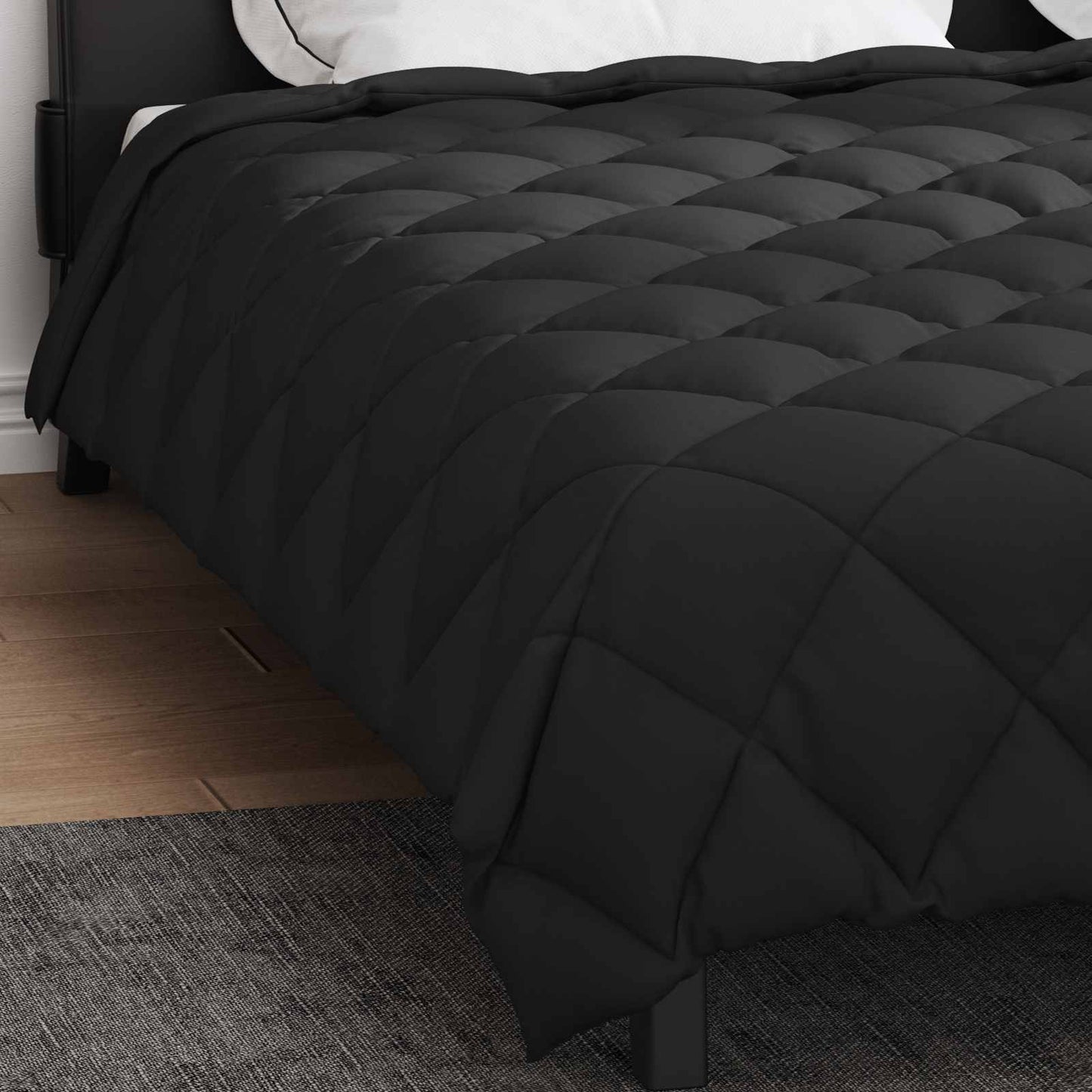 vidaXL Winter Duvet Black 220 x 260 cm Microfiber