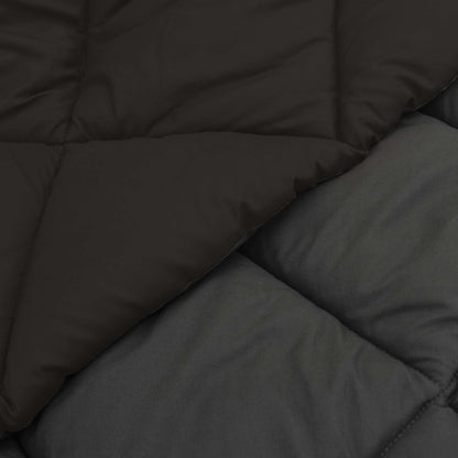 vidaXL Winter Duvet Black and Anthracite 220 x 260 cm Microfiber
