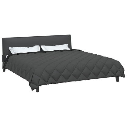 vidaXL Winter Duvet Black and Anthracite 220 x 260 cm Microfiber