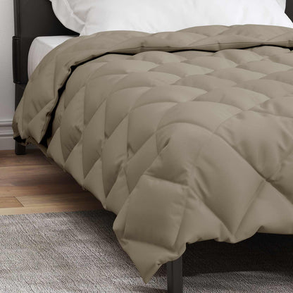 vidaXL Winter Duvet Light Grey 135 x 200 cm Microfiber