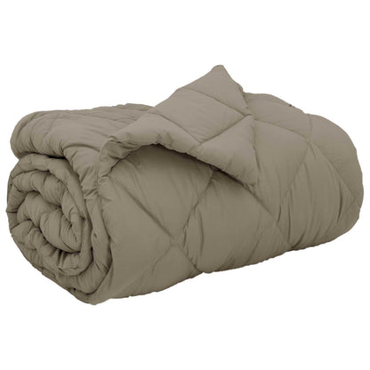 vidaXL Winter Duvet Light Grey 135 x 200 cm Microfiber