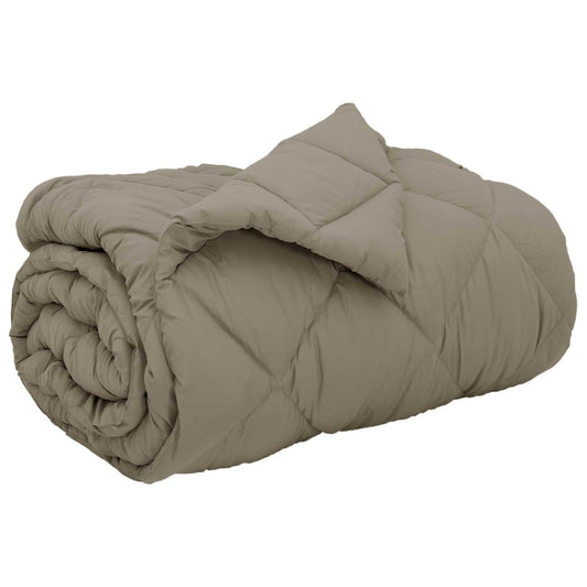 vidaXL Winter Duvet Light Grey 135 x 200 cm Microfiber
