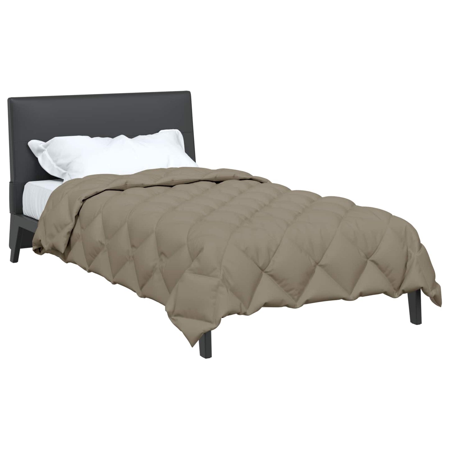 vidaXL Winter Duvet Light Grey 135 x 200 cm Microfiber