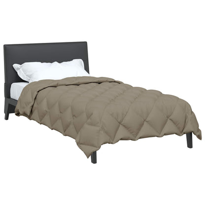 vidaXL Winter Duvet Light Grey 140 x 200 cm Microfiber