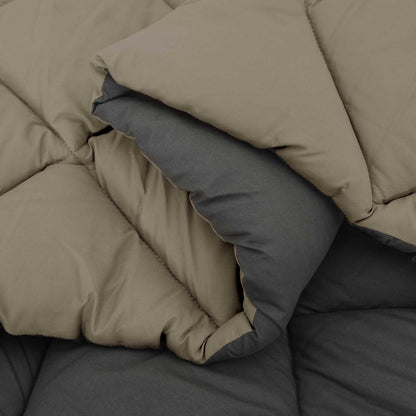 vidaXL Winter Duvet Light Grey and Anthracite 155 x 220 cm Microfiber
