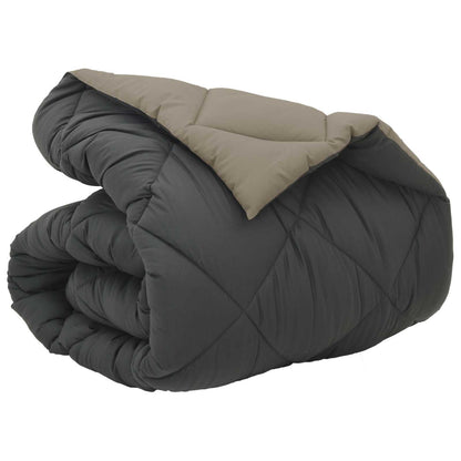 vidaXL Winter Duvet Light Grey and Anthracite 155 x 220 cm Microfiber