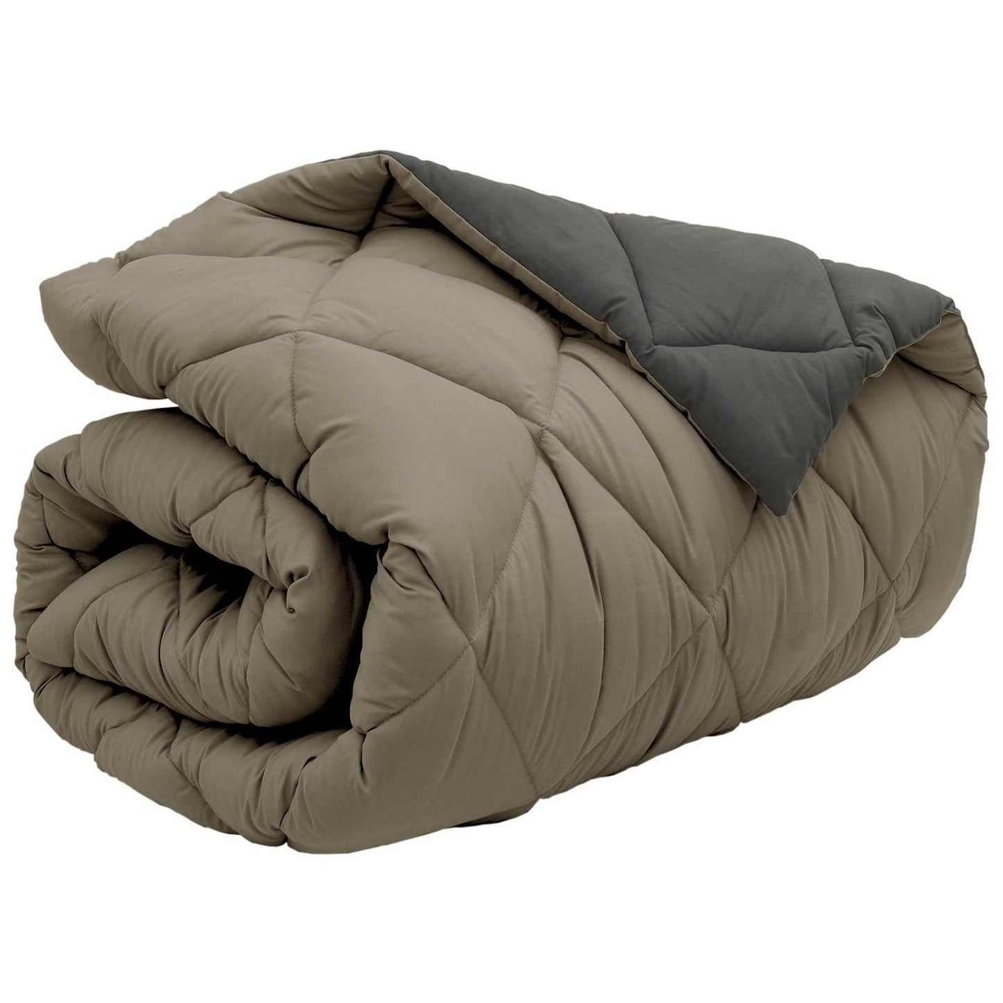 vidaXL Winter Duvet Light Grey and Anthracite 155 x 220 cm Microfiber