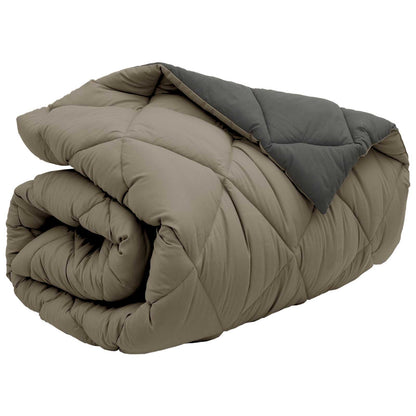 vidaXL Winter Duvet Light Grey and Anthracite 155 x 220 cm Microfiber