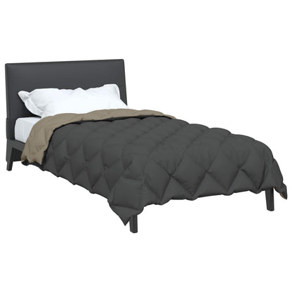 vidaXL Winter Duvet Light Grey and Anthracite 155 x 220 cm Microfiber