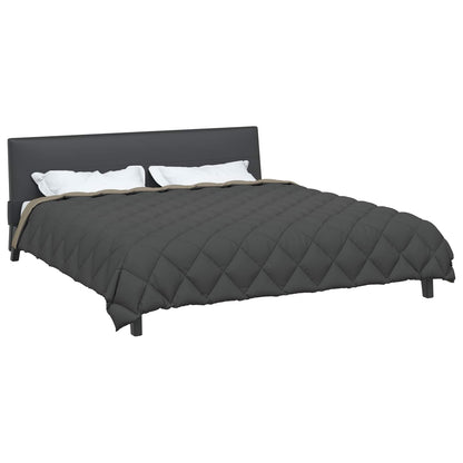 vidaXL Winter Duvet Light Grey and Anthracite 200 x 240 cm Microfiber