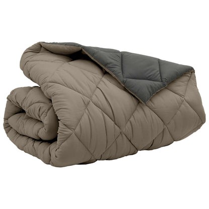 vidaXL Winter Duvet Light Grey and Anthracite 200 x 220 cm Microfiber