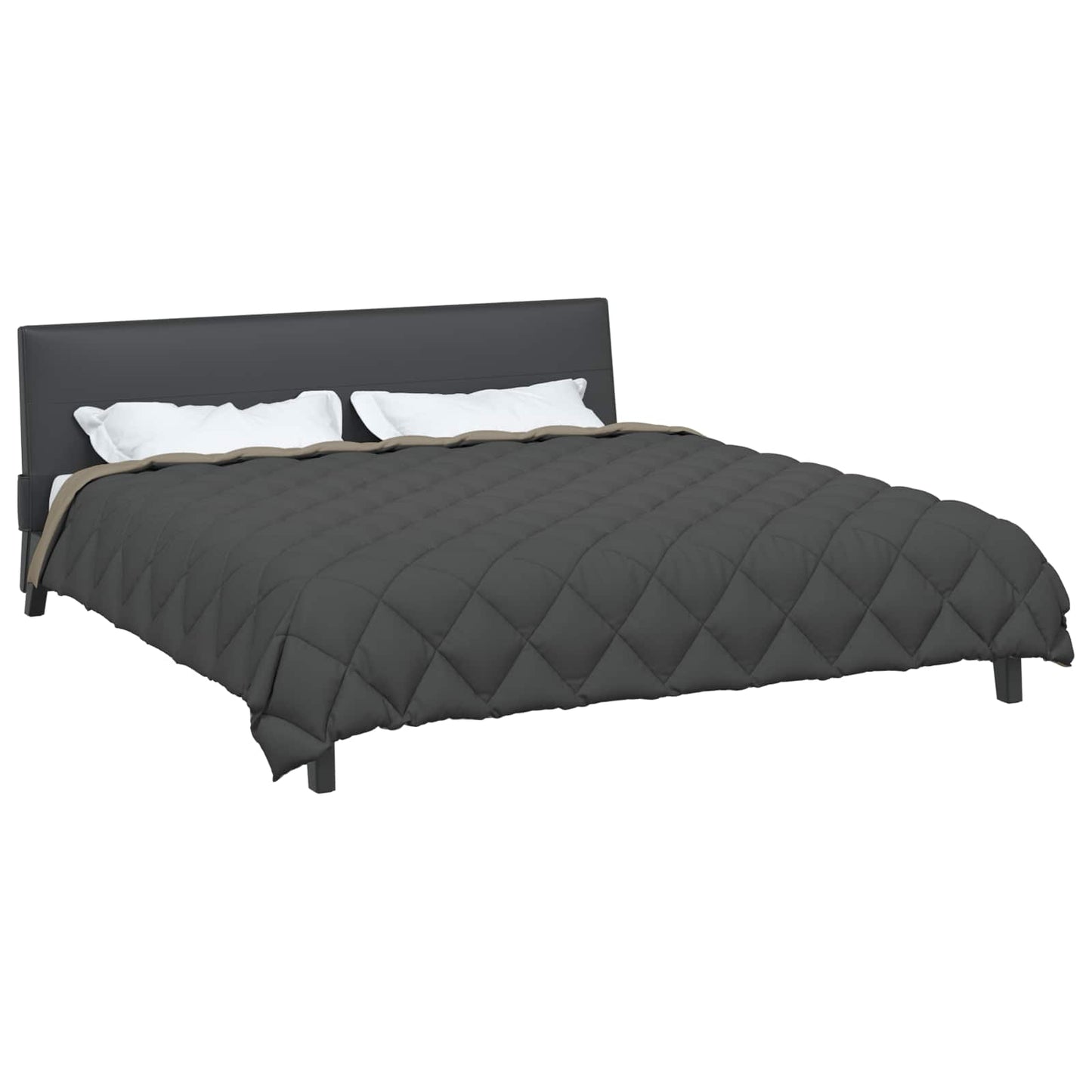 vidaXL Winter Duvet Light Grey and Anthracite 220 x 240 cm Microfiber