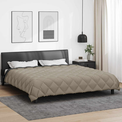 vidaXL Winter Duvet Light Grey and Anthracite 220 x 260 cm Microfiber