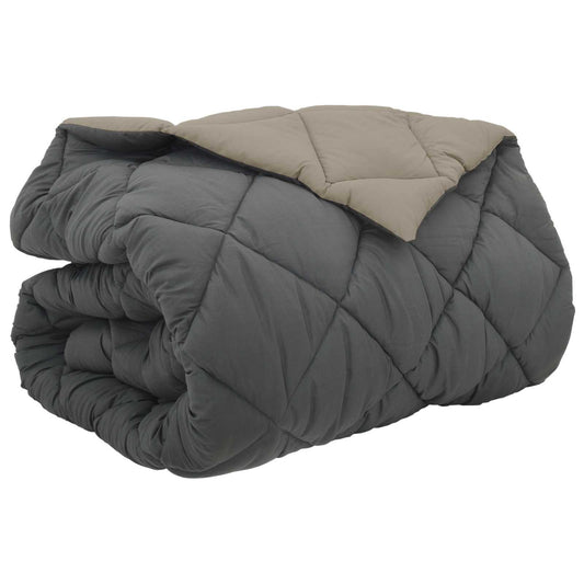 vidaXL Winter Duvet Light Grey and Anthracite 240 x 260 cm Microfiber