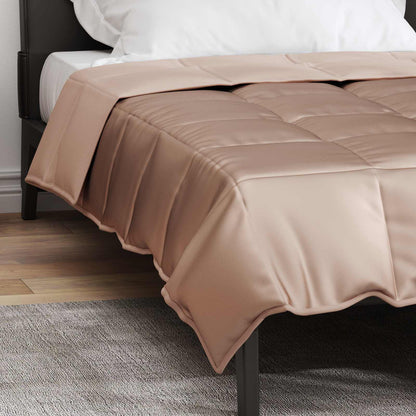 vidaXL Summer Duvet Gold 155 x 220 cm Satin and Microfiber