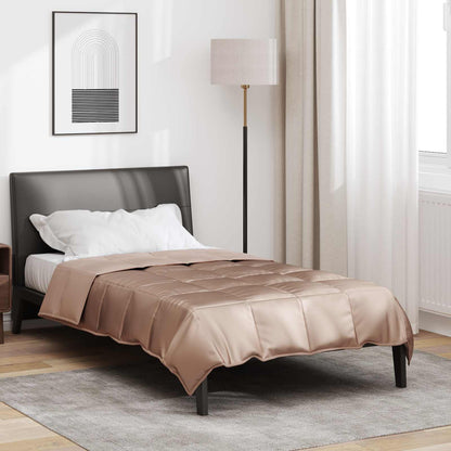 vidaXL Summer Duvet Gold 155 x 220 cm Satin and Microfiber