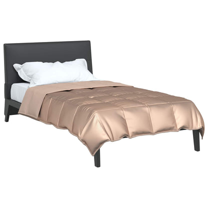 vidaXL Summer Duvet Gold 155 x 220 cm Satin and Microfiber