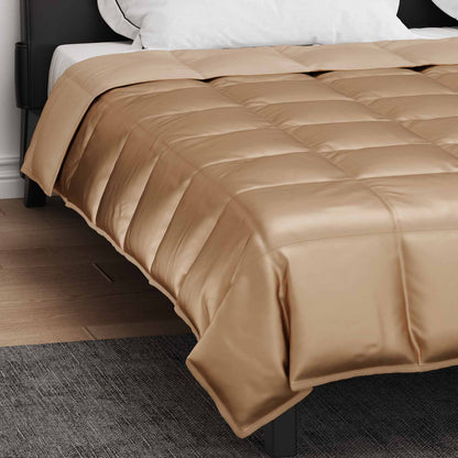 vidaXL Summer Duvet Gold 200 x 220 cm Satin and Microfiber