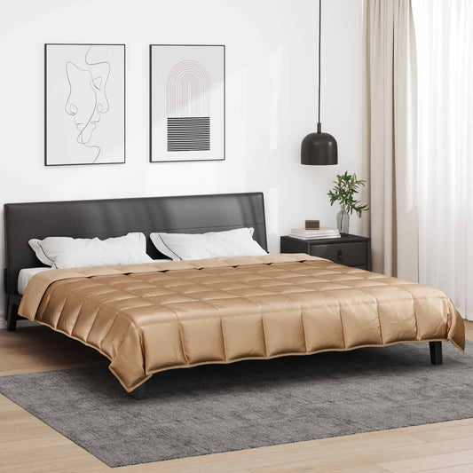 vidaXL Summer Duvet Gold 200 x 220 cm Satin and Microfiber