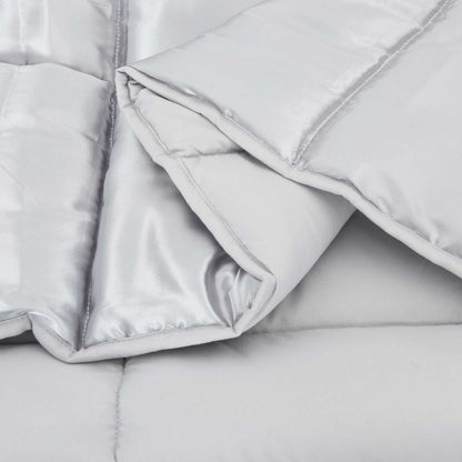 vidaXL Summer Duvet Silver 135 x 200 cm Satin and Microfiber