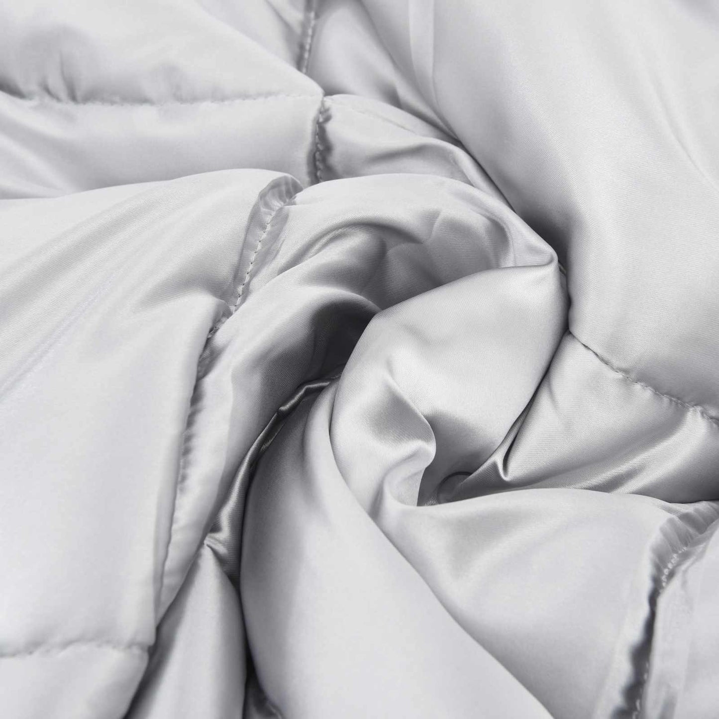 vidaXL Summer Duvet Silver 135 x 200 cm Satin and Microfiber