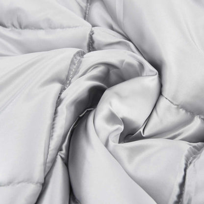 vidaXL Summer Duvet Silver 135 x 200 cm Satin and Microfiber