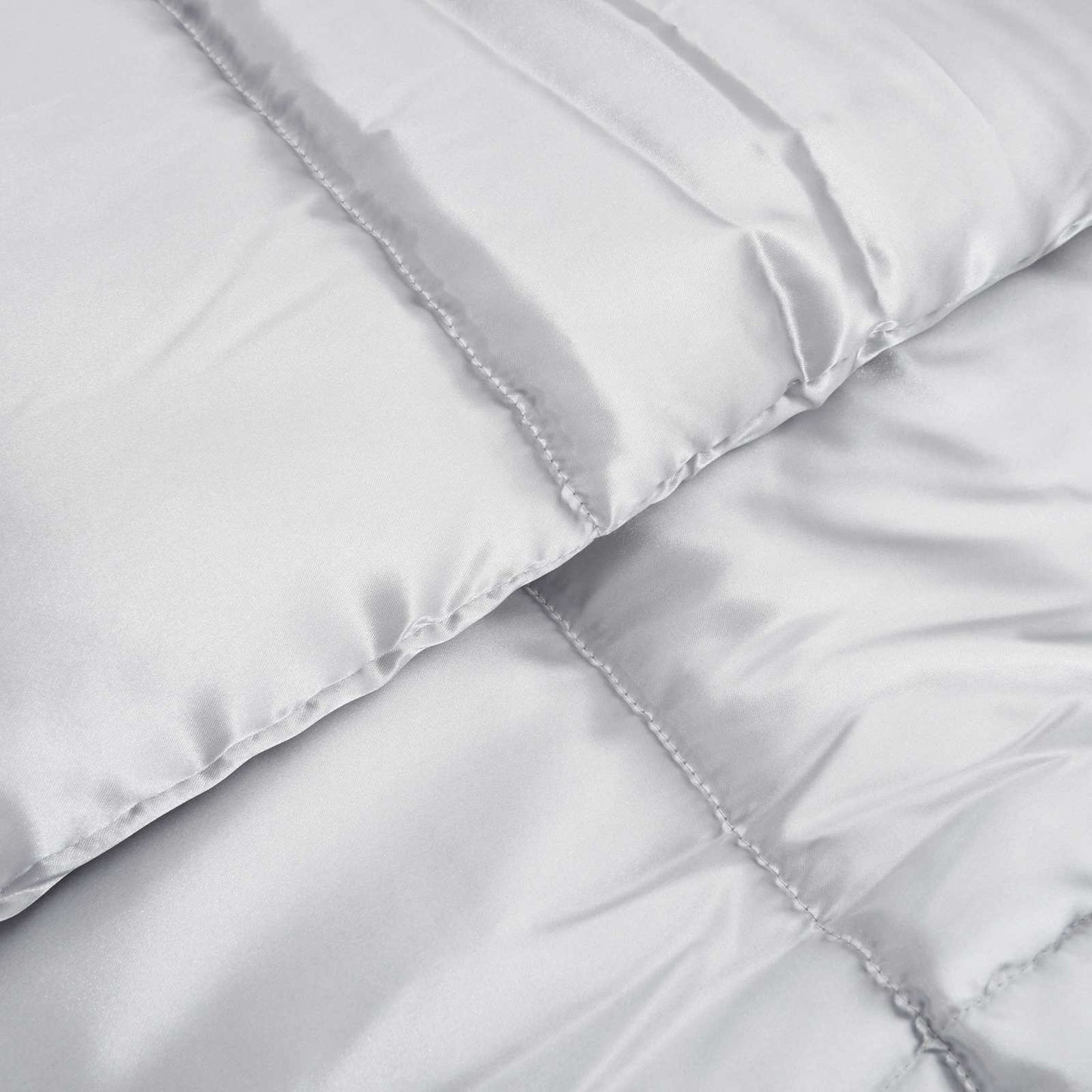 vidaXL Summer Duvet Silver 135 x 200 cm Satin and Microfiber
