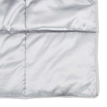 vidaXL Summer Duvet Silver 135 x 200 cm Satin and Microfiber